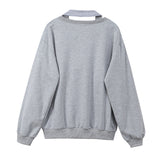 Grey V-neck Sweatshirt