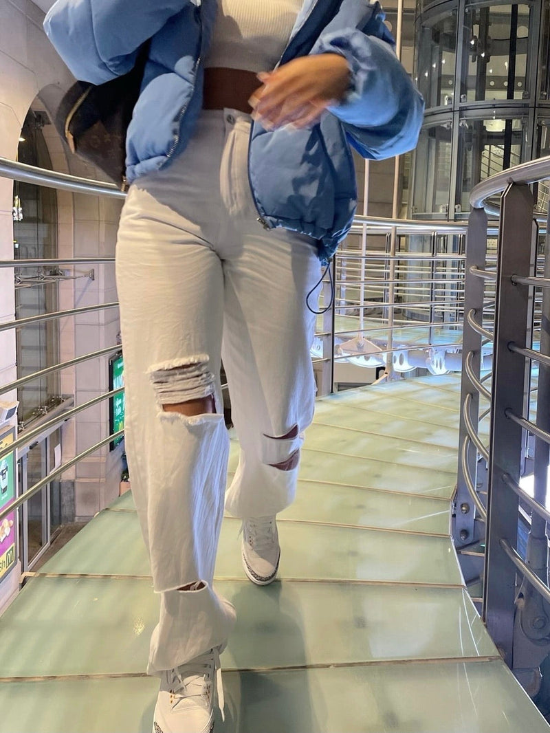 Jean oversized blanc