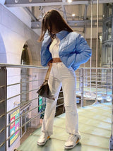 Jean oversized blanc