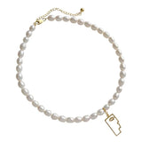 COLLIER VISAGE DE PERLES