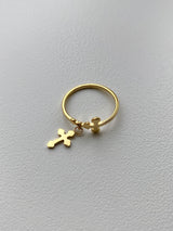 BAGUE DOUBLE CROIX