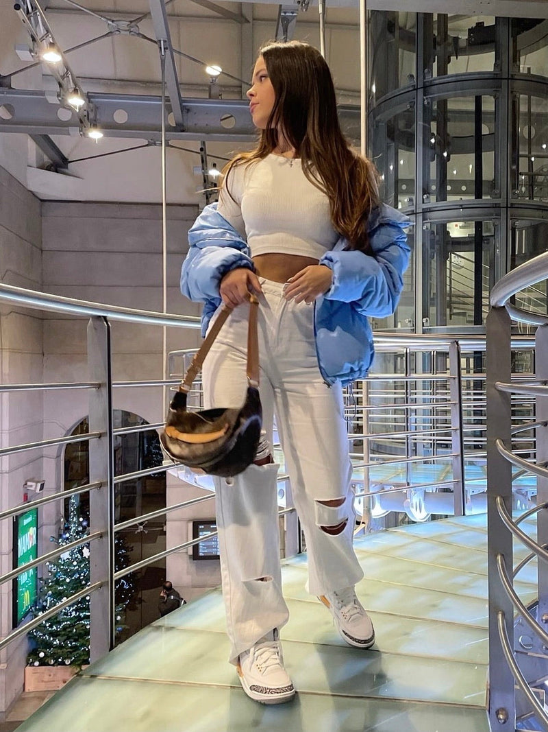 Jean oversized blanc