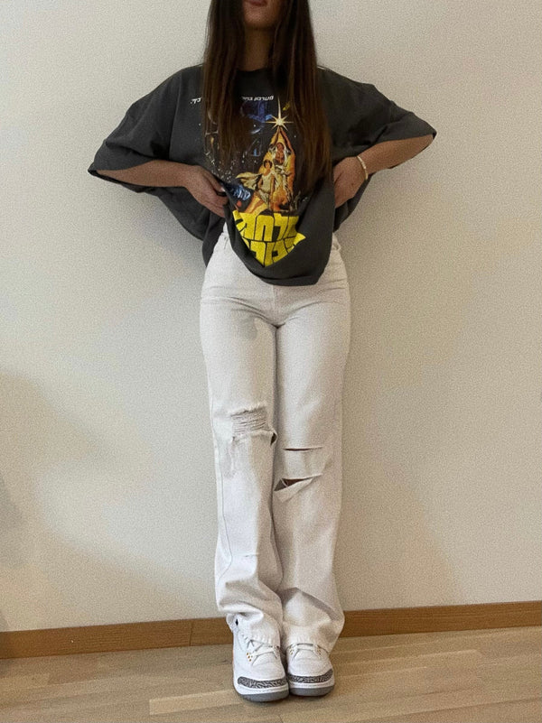 Jean oversized blanc