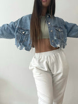 Veste en jeans destroy