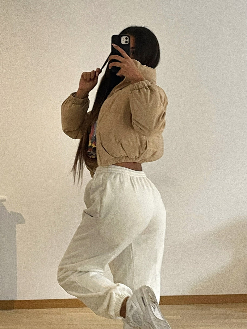 Doudoune courte nude