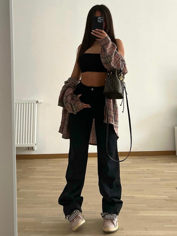 Jean oversized simple noir 4