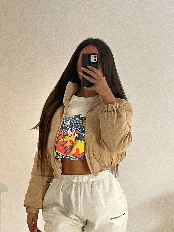 Doudoune courte nude