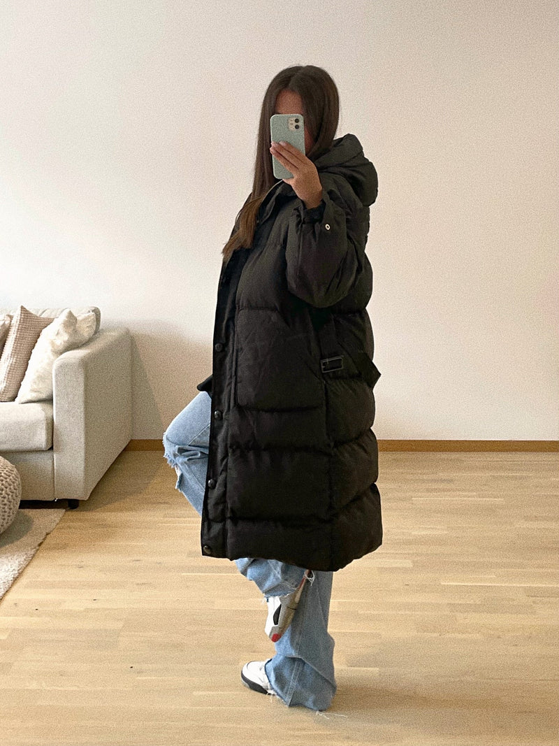 Doudoune longue noire
