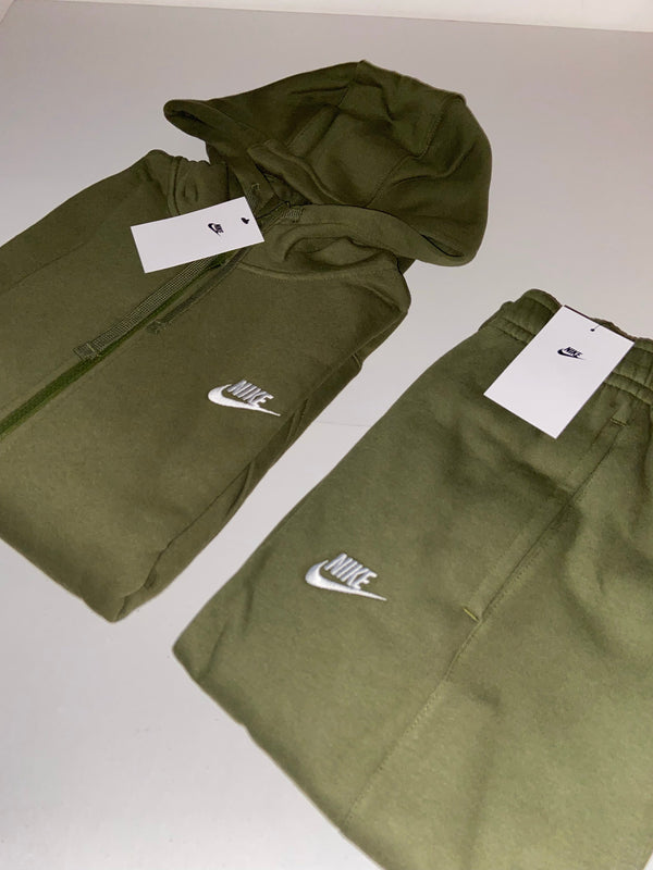 Ensemble nike fleece vert kaki