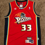 Grant Hill Detroit Pistons Road 1998/99 Hardwood Classics Jersey - Red