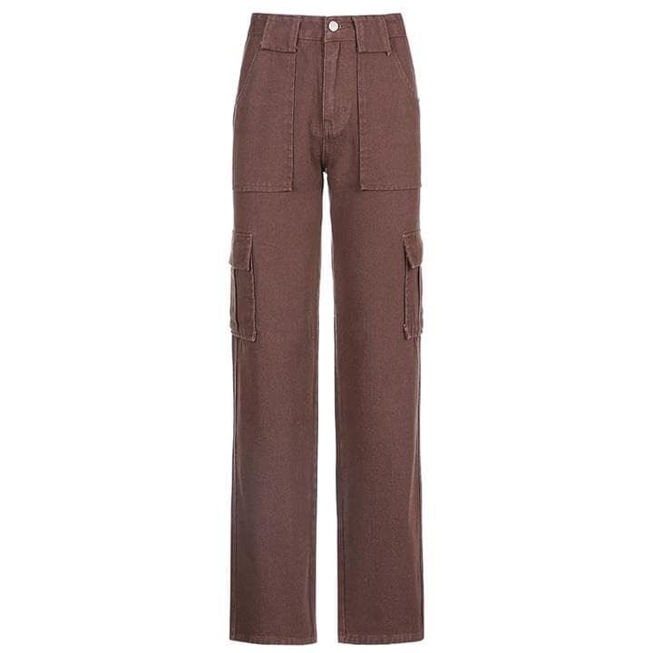 CADY CARGO JEANS IN BROWN