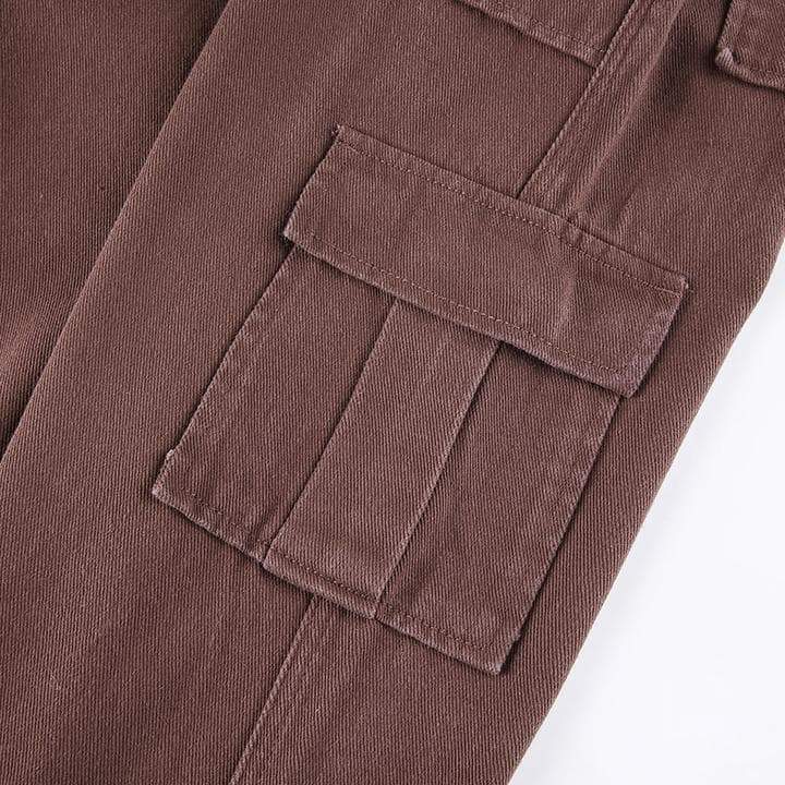 CADY CARGO JEANS IN BROWN