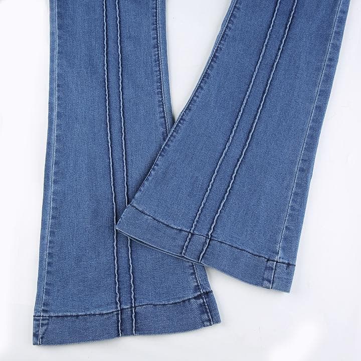 HEATHER LIGHT WASH FLARE JEANS
