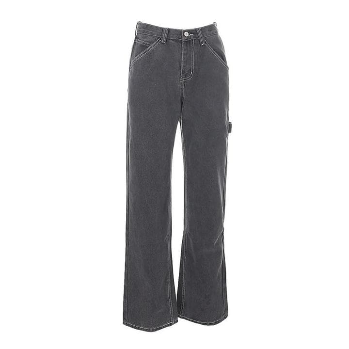 MADISON BLACK WIDE LEG JEANS