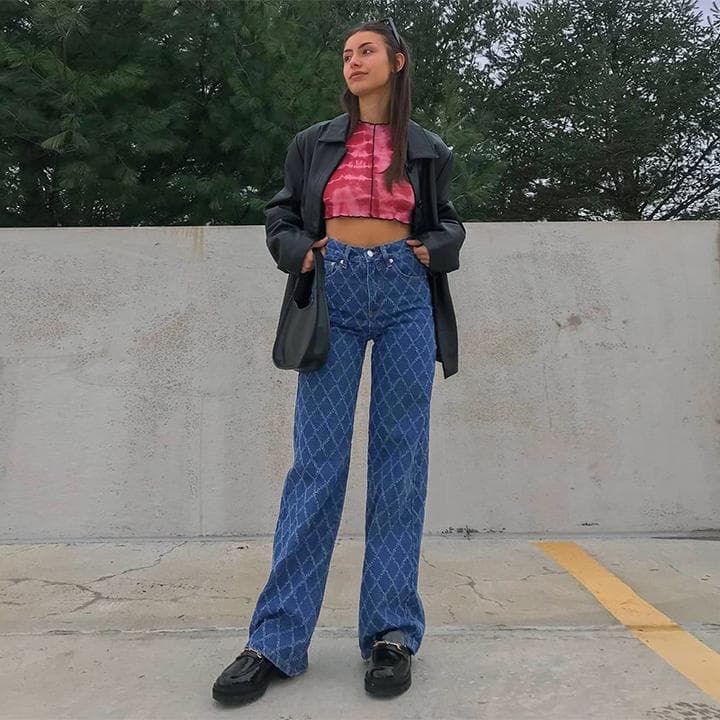 MILLIE DISTRESSED DIAMOND JEANS