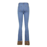 GINA LEOPARD TRIMMED JEANS