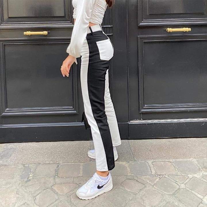 BONNIE MONOCHROME SPLICE JEANS