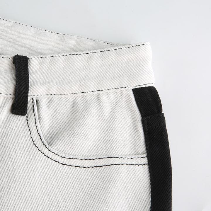 BONNIE MONOCHROME SPLICE JEANS