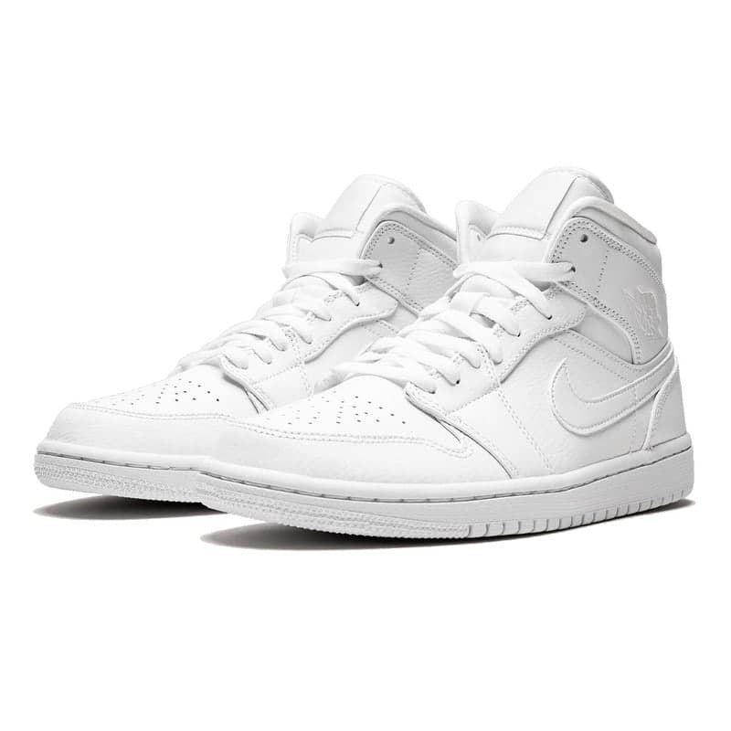 AIR JORDAN 1 MID TRIPLE WHITE