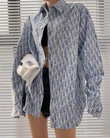 Chemise bleutée Vintage