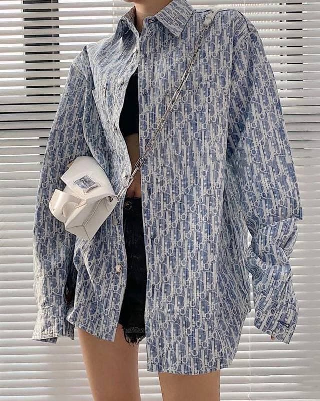 Chemise bleutée Vintage