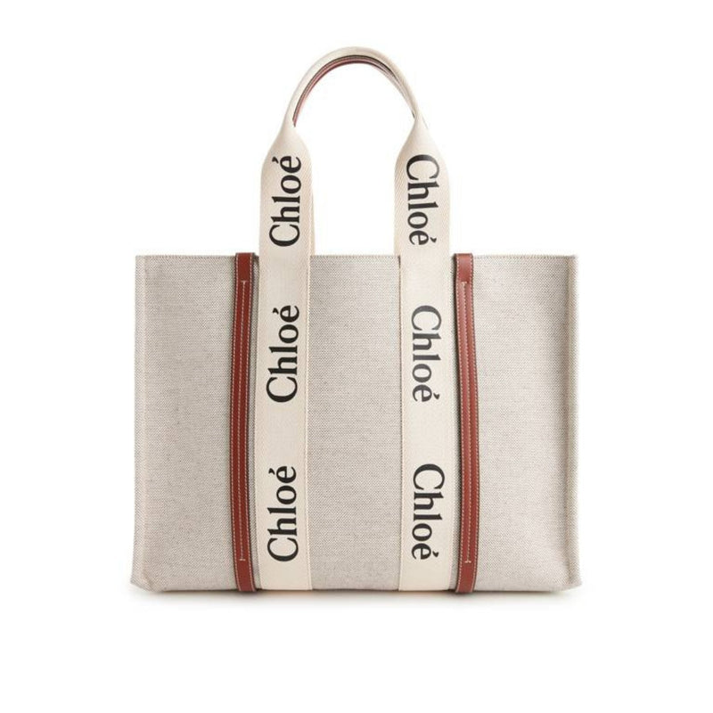 Sac cabas Chloé Woody en toile de coton Multicolore