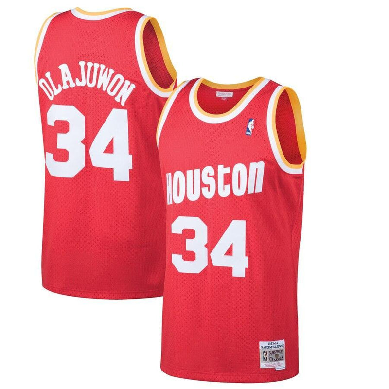 Hakeem Olajuwon Houston Rockets 1993-94 Hardwood Classics Swingman Jersey - Red