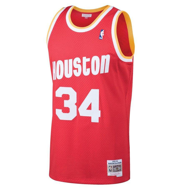 Hakeem Olajuwon Houston Rockets 1993-94 Hardwood Classics Swingman Jersey - Red