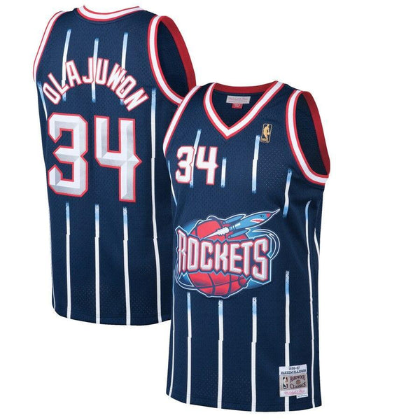 Hakeem Olajuwon Houston Rockets 1996-97 Hardwood Classics Swingman Jersey - Navy