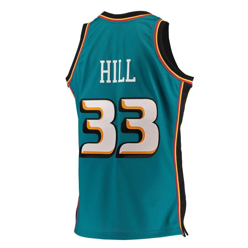 Grant Hill Detroit Pistons Road 1998/99 Hardwood Classics Jersey - Teal