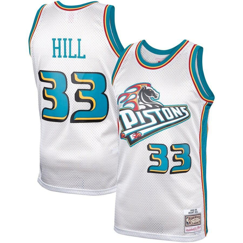 Grant Hill Detroit Pistons Hardwood Classics Platinum Swingman Jersey