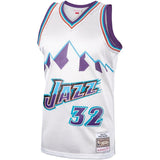 Karl Malone Utah Jazz Hardwood Classics Platinum Swingman Jersey
