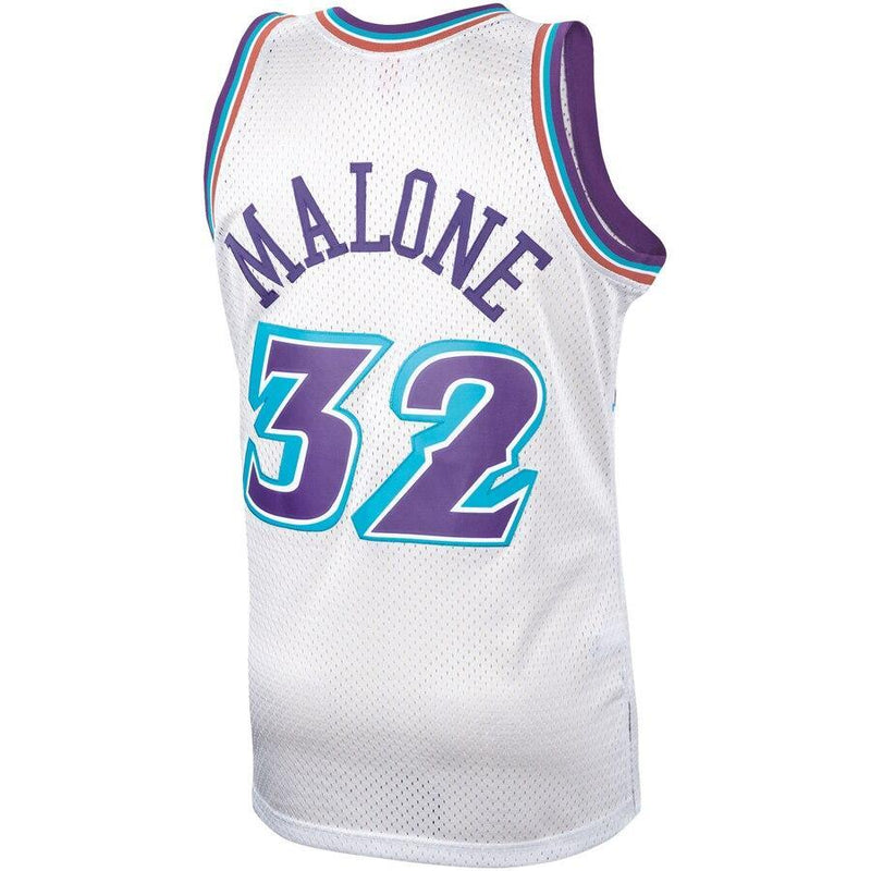 Karl Malone Utah Jazz Hardwood Classics Platinum Swingman Jersey