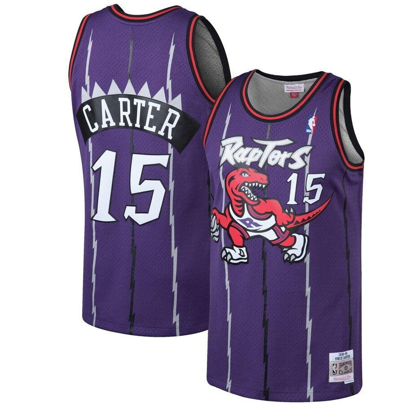 Vince Carter Toronto Raptors Hardwood Classics Finished Swingman Jersey - Purple