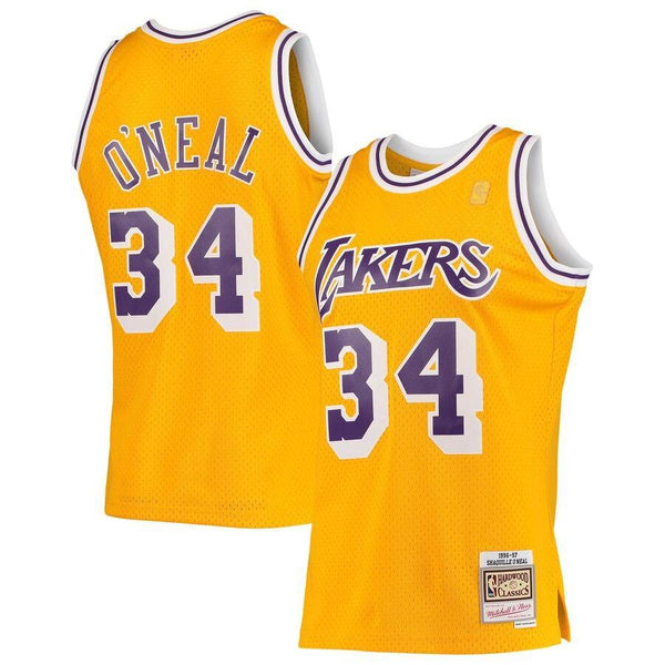 Los Angeles Lakers Shaquille ONeal Hardwood Classics Home Swingman Jersey - Mens
