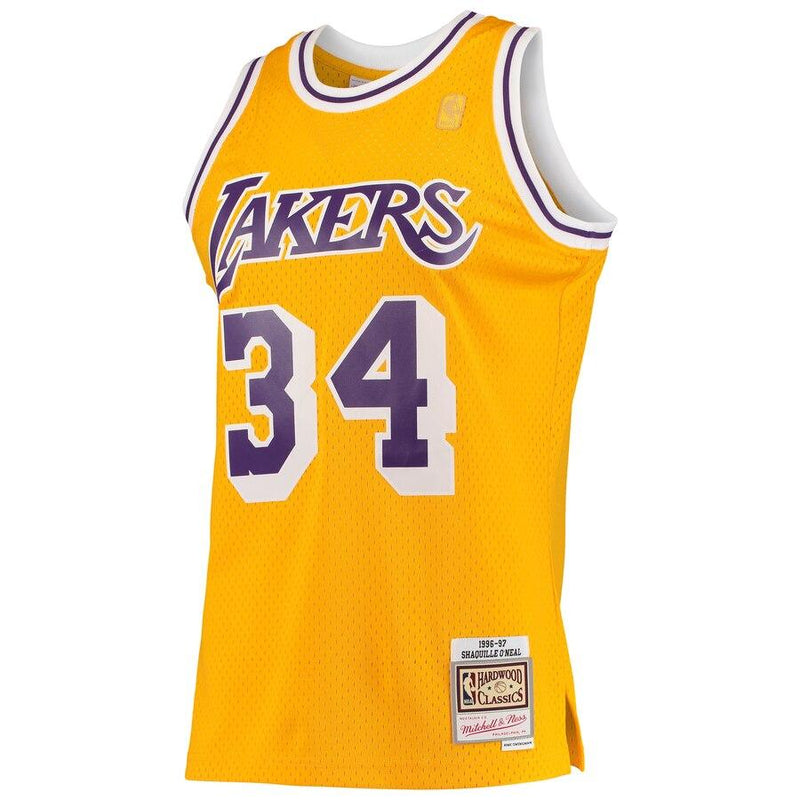 Los Angeles Lakers Shaquille ONeal Hardwood Classics Home Swingman Jersey - Mens